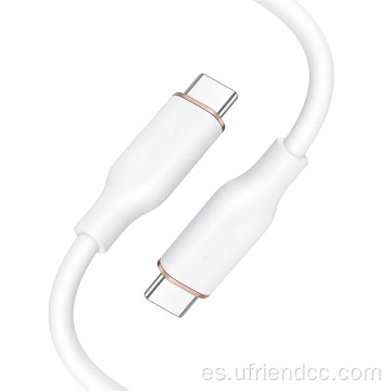 Material de silicona amigable para la piel Tipo-C a cable tipo C 100W